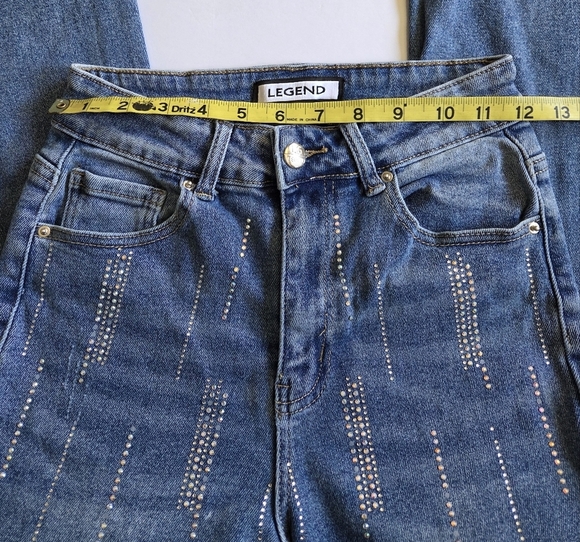 Legend Stretch Rhinestone Studded Jeans. - Picture 5 of 7